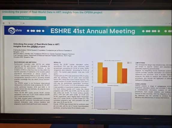 ESHRE 2025 a Parigi. Il poster di FROM